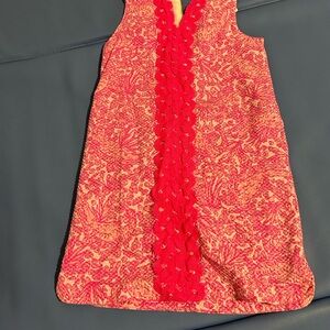 Pink & White Sleeveless Dress